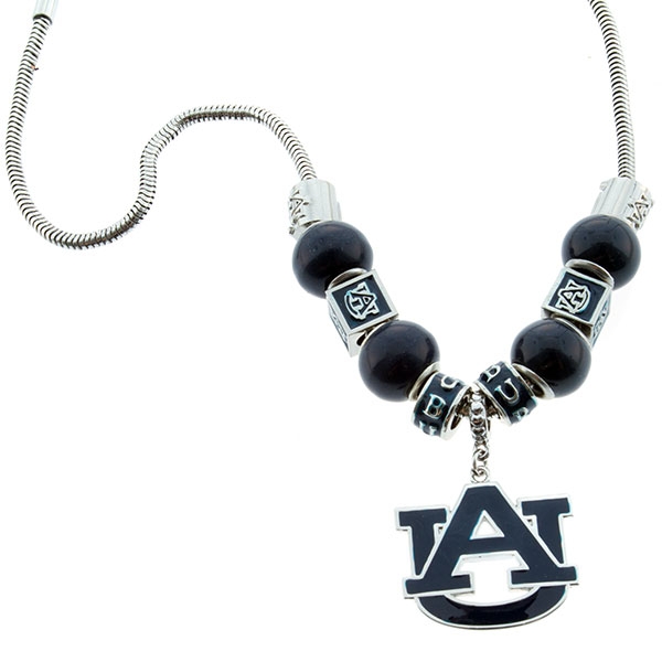 Wholesale like charm bracelets will love Auburn silver snake chain necklace navy