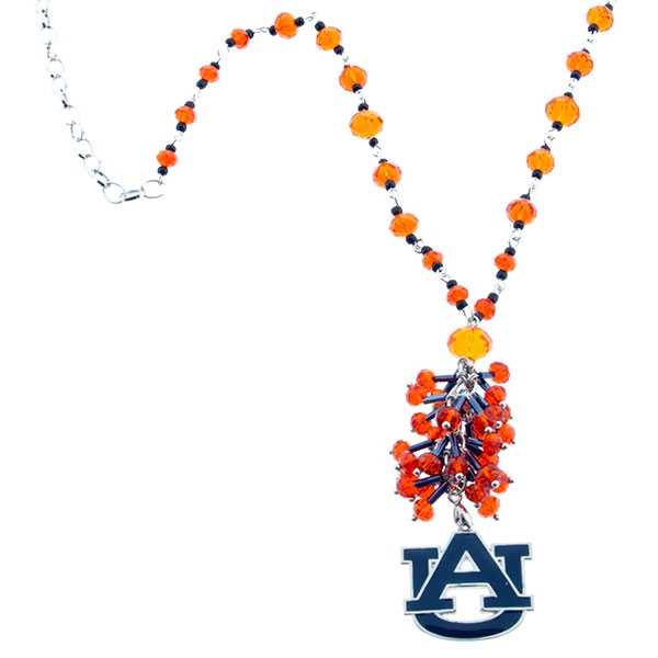 Wholesale try out Auburn styles chain link beaded necklace It orange blue spirit