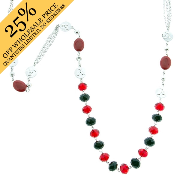 Wholesale try out Alabama styles chain link necklace multiple polished silver Sc