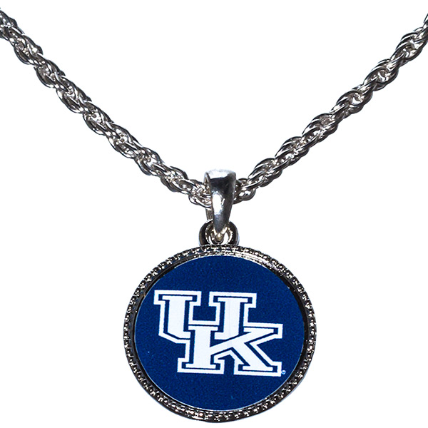 Wholesale silver chain necklace center University Kentucky logo