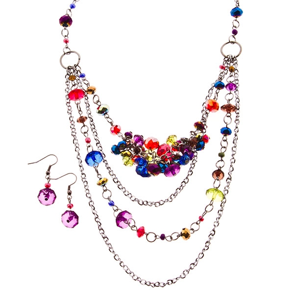 Wholesale necklace set assorted colored beads