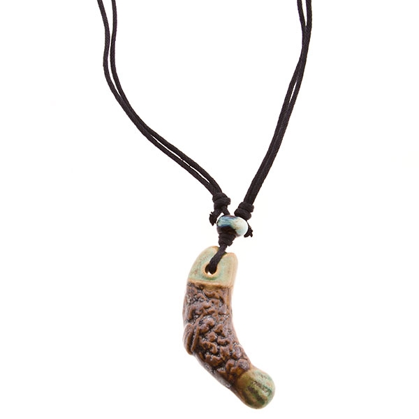 Wholesale black cord necklace brown green accents