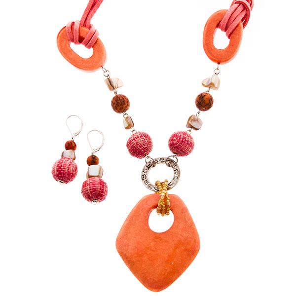 Wholesale necklace set colorful natural stones beads