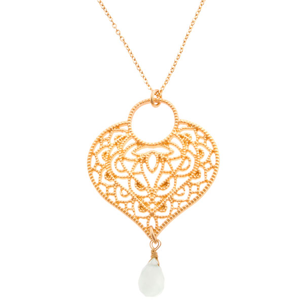 Wholesale necklace gold chain drop pearl white natural stone