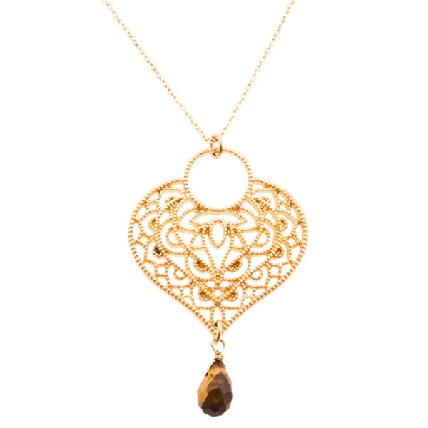 Wholesale necklace gold chain drop natural stone