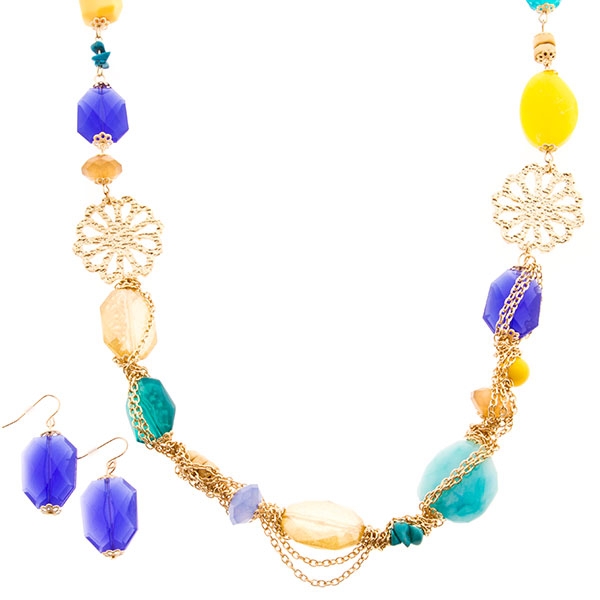 Wholesale necklace set assorted colorful natural stones