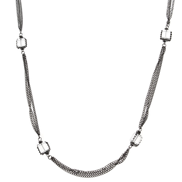 Wholesale silver necklace crystals