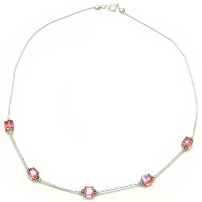 Wholesale light Pink Swarovski Crystal Necklace