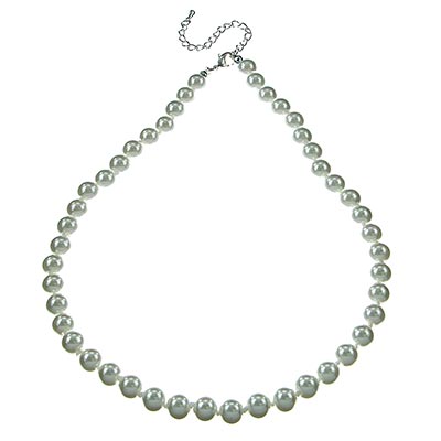 Wholesale natural White Glass Pearl Necklace Lobster Clasp Nickel Lead Free Matc