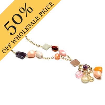 Wholesale genuine Semi Precious Stone Brown Beige Quartz Designs Peach Pink Oran