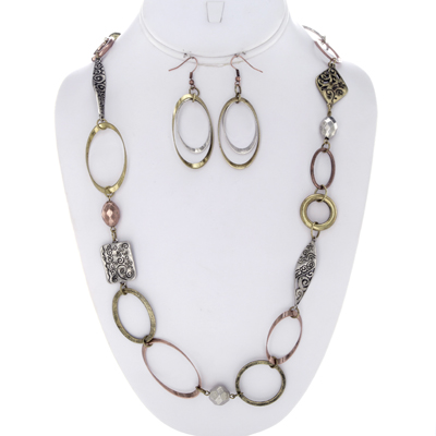 Wholesale filigree Vine Designs Loops Ovals Rose Gold Matte Silver Gold Tones Ne