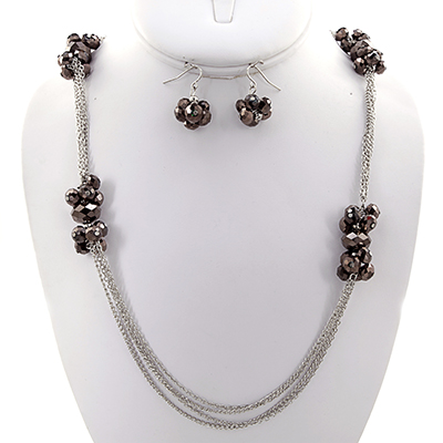 Wholesale burnished Bronze Faceted Metal Bead Designs Polished Silver Multi Stra
