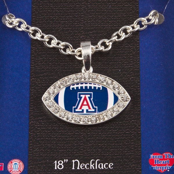 Wholesale arizona inch necklace football edged crystal rhinestones