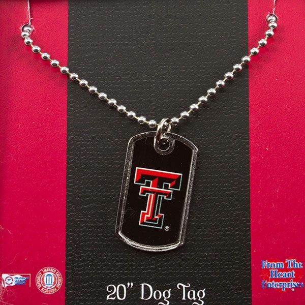 Wholesale texas Tech dog tag necklace