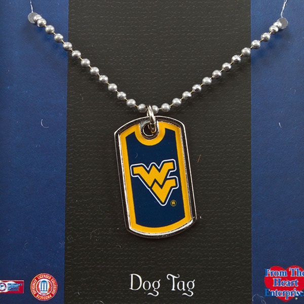 Wholesale west Virginia silver dog tag necklace