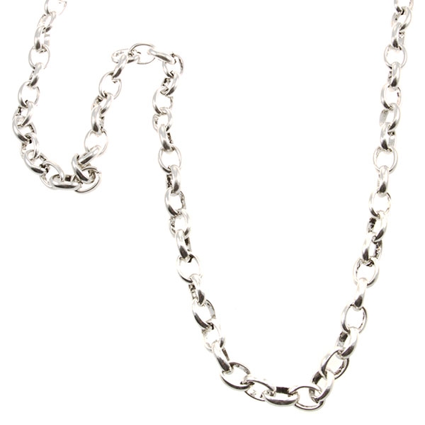 Wholesale brushed silver mm elongated chain inches