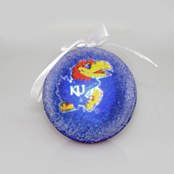 Wholesale inch Kansas Shatter proof glittered Christmas ornament