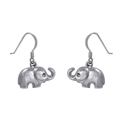 Wholesale sterling Silver Elephant Earrings Approx L W