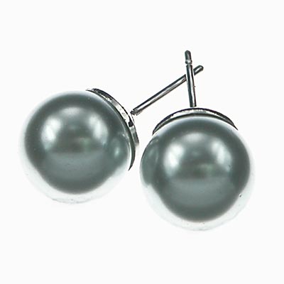 Wholesale slate Silver Glass Bead Pearl Earring Ear Post Matches Necklace Earrin