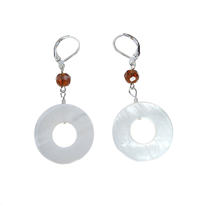 Wholesale genuine Semi Precious Stone Quartz Brown Glass Accents Polished Gold C