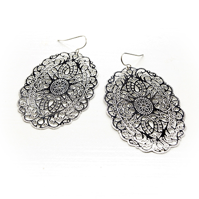 Wholesale filigree Hematite Earrings Lead Compliant Earrings Approx L W