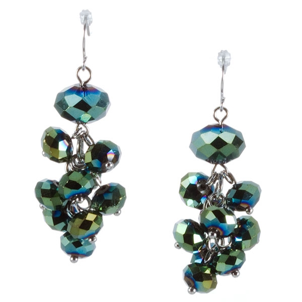 Wholesale drop earrings aqua green beads Judson s wholesale fashion jewelry nick