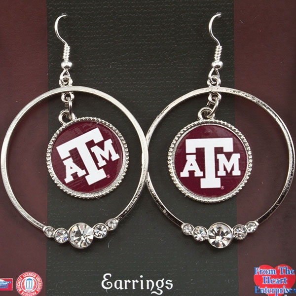 Wholesale silver hoop earrings clusters crystal rhinesotnes center medallions Te