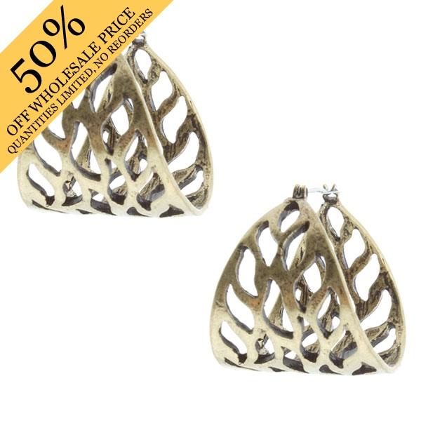 Wholesale inch burnished gold hoop earrings