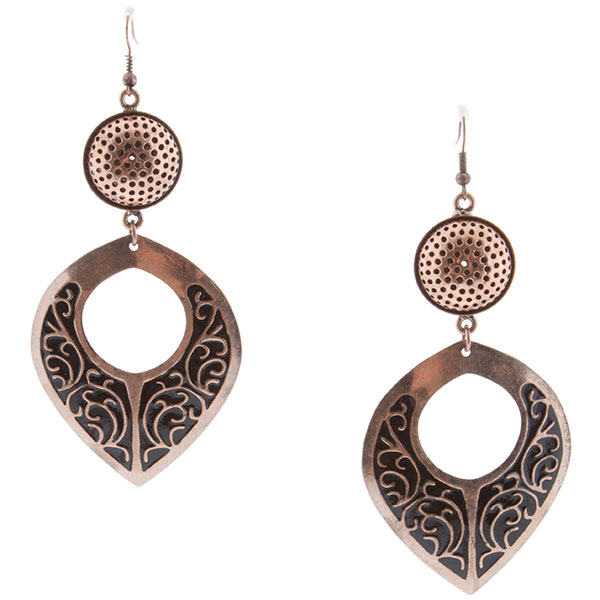 Wholesale inch Copper filigree earrings
