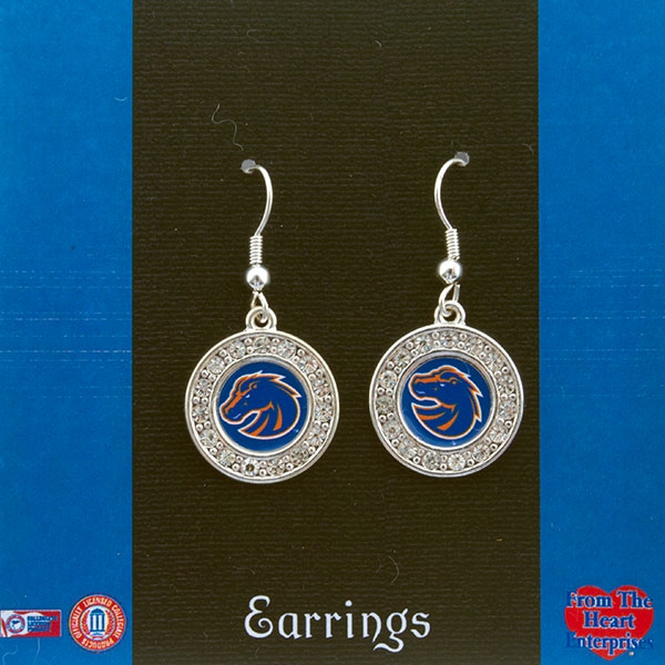 Wholesale boise state silver inch earrings czs ring