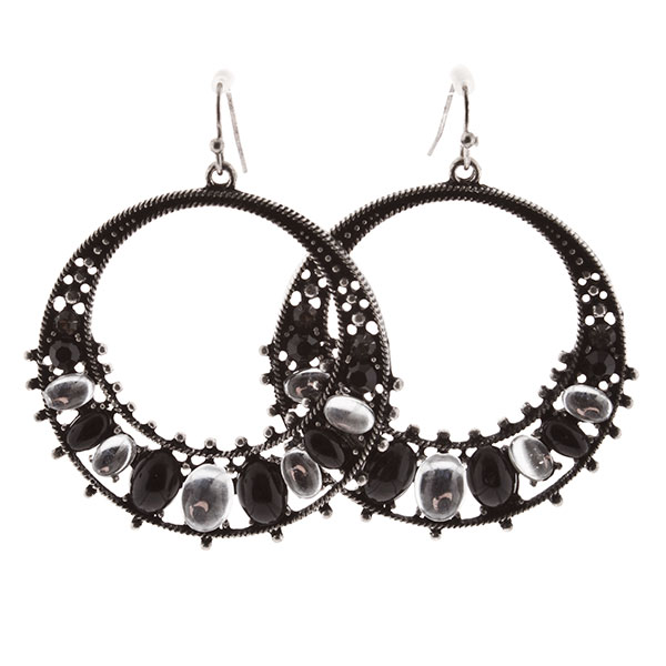 Wholesale approx hoop earrings stones