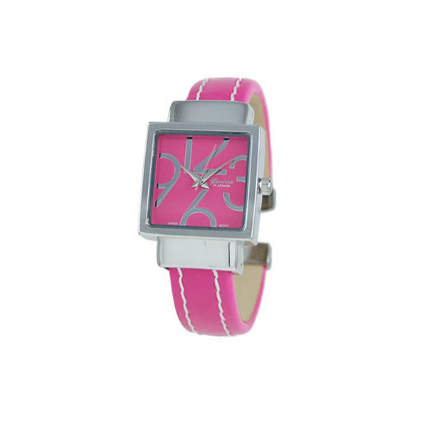 Wholesale pink cuff watch pink large silver numbers
