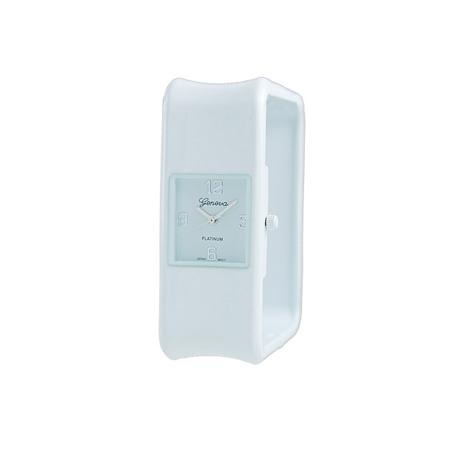 Wholesale white Cuff band acrylic watch modern geometric square watch Weight