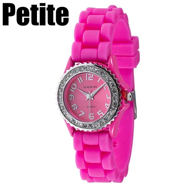 Wholesale petite Silicone stone rubber watch band crystal rhinestones surroundin
