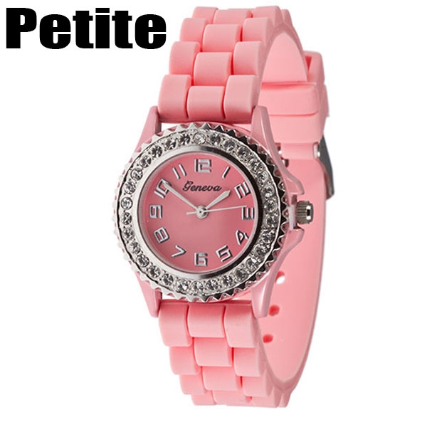 Wholesale pETITE Silicone stone rubber watch band crystal rhinestones surroundin