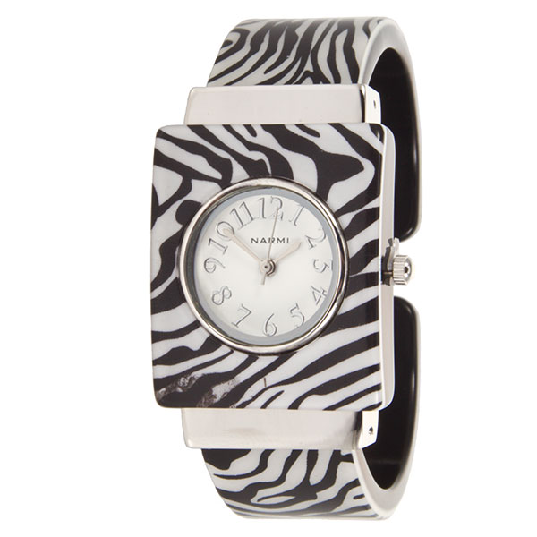 Wholesale zebra print hinge band watch square zebra print frame circular