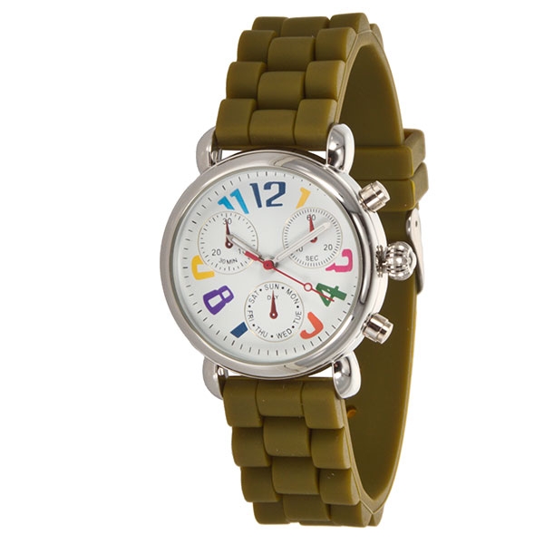 Wholesale olive silicone watch whimsical measuring inches diameter watch dials e