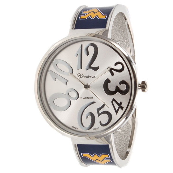 Wholesale west Virginia collegiate fashion watch silver finish large whimsical s