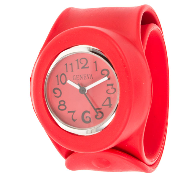 Wholesale large fire engine red snap watch snaps wrist quick pop interchangeable