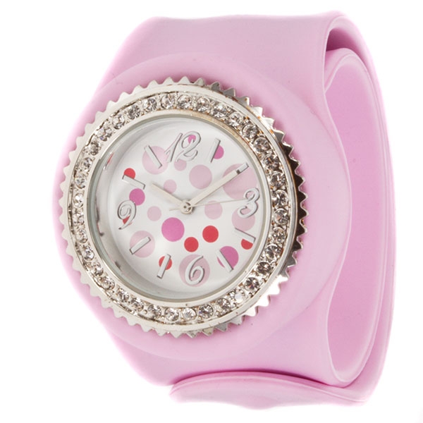 Wholesale large bubblegum pink snap watch snaps wrist quick pop interchangeable