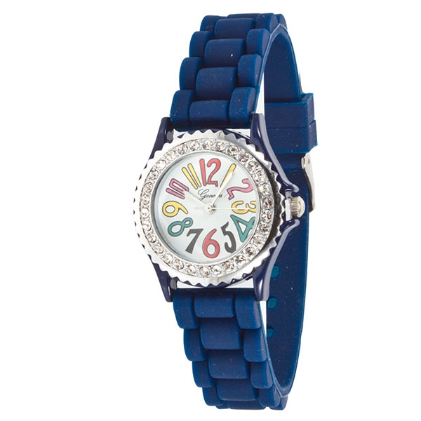 Wholesale navy silicone watch whimsical measuring inch diameter