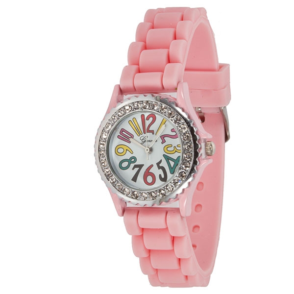 Wholesale light pink silicone watch whimsical measuring inch diameter