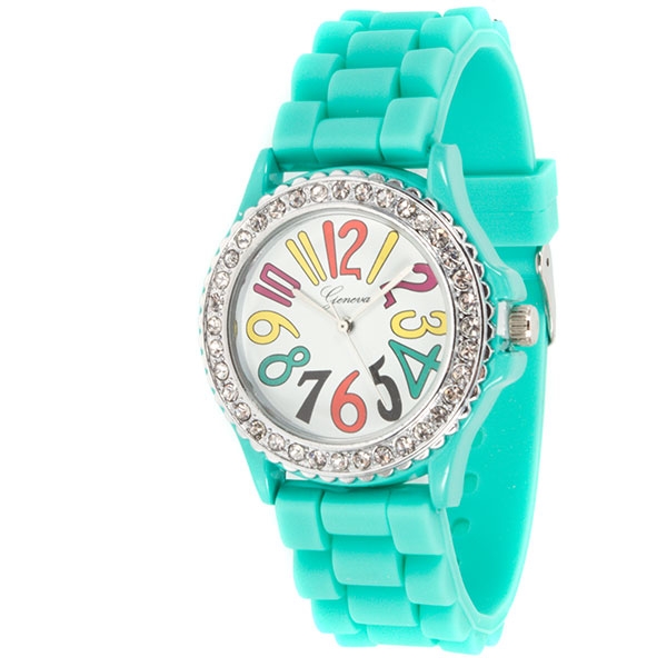 Wholesale aqua silicone watch whimsical measuring inches diameter