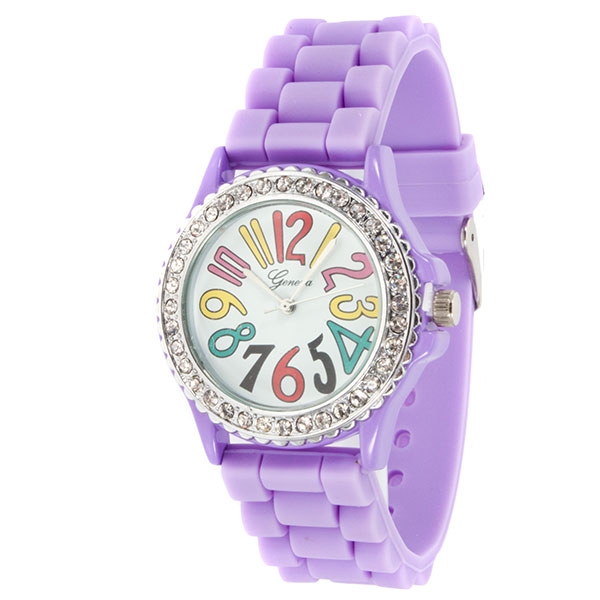 Wholesale lavander silicone watch whimsical measuring inches diameter