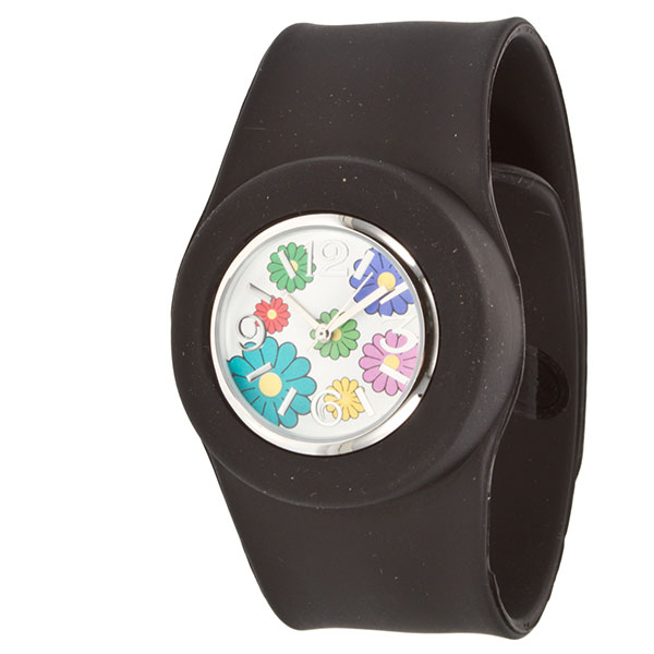 Wholesale large black snap watch snaps wrist quick pop interchangeable floral si