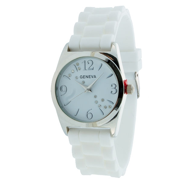 Wholesale white silicone watch inch