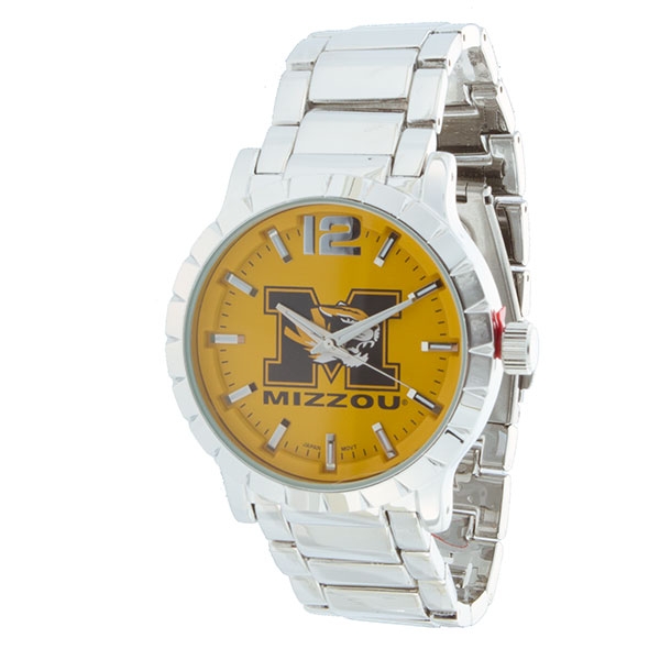 Wholesale collegiate watches MEN Silver band university logo watch
