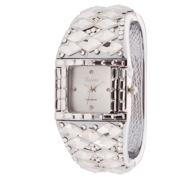 Wholesale silver Watch diamond faceted gemstones crystal rhinestones