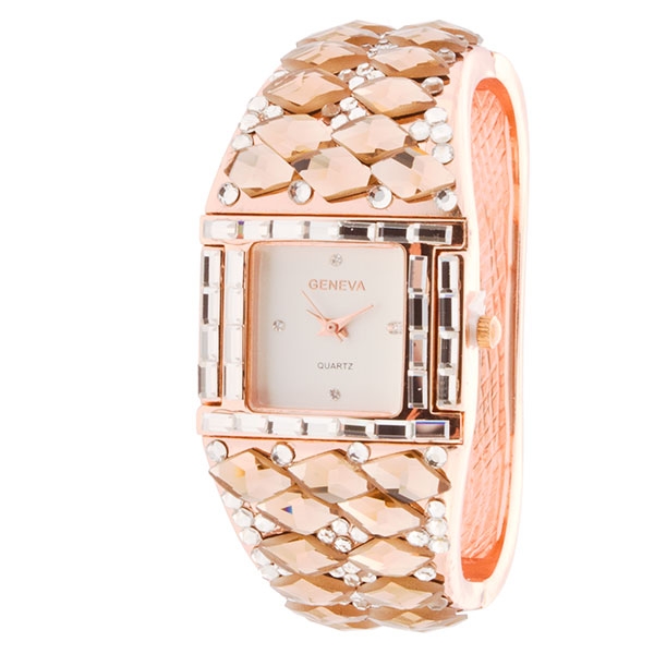 Wholesale rose gold Watch diamond faceted gemstones crystal rhinestones