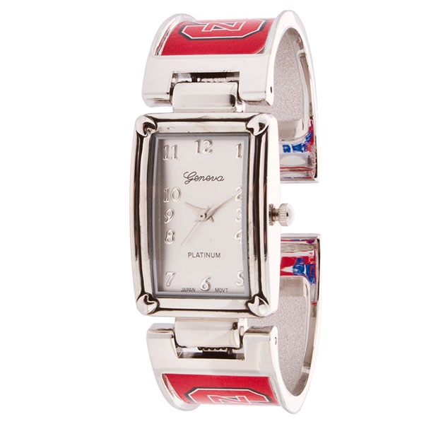 Wholesale north Carolina State Silver cuff watch smooth rectangle silver watch